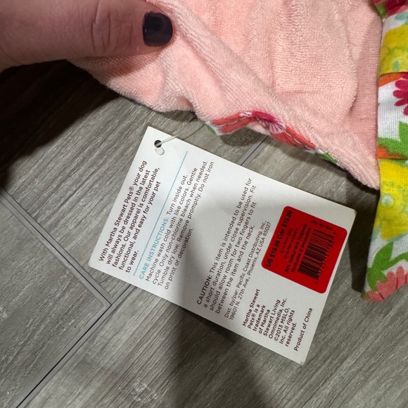 Martha Stewart new pink bunny Easter spring dog shirt - medium - Picture 2 of 6